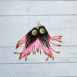 Crescent Moon Fringe Earrings