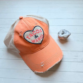 Tacos & Margs Patch Hat - Orange Sherbert