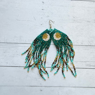 Crescent Moon Fringe Earrings