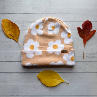 Retro Boho Floral Beanie Hat - Small Business Made!