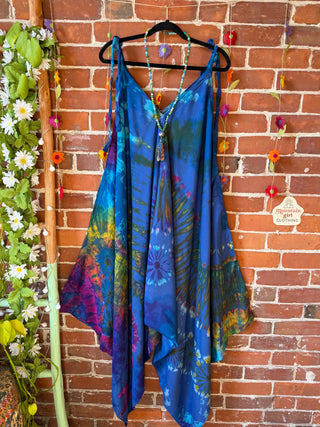Oh So Flowy Festival Season Tie Dye Jumpsuit Fits up to 2X - Multiple Colors