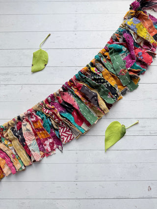 Small Saree Boho Fringe Wall Hanging -Fair Trade Made