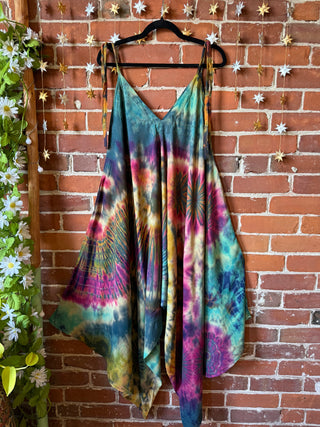 Oh So Flowy Festival Season Tie Dye Jumpsuit Fits up to 2X - Multiple Colors