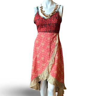 Size XXS/XS Rhiannon Recycled Cotton Patchwork Festival Dress