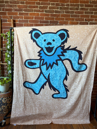 100% cotton Grateful Dead Dancing Bear Boho Tapestry