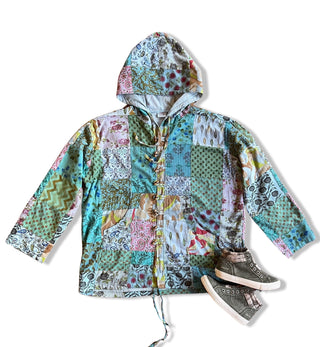 The Meadow Patchwork Hoodie Hooded Jacket - Multiple Colors Available - Fair Trade Made