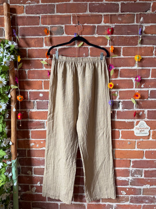Canyon Breeze 100% Linen Straight Leg Pants - Multiple Colors- Made in Italy