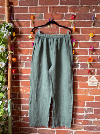 Canyon Breeze 100% Linen Straight Leg Pants - Multiple Colors- Made in Italy