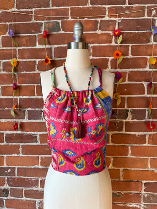 Size 0-12 In Bloom Reversible Kantha Halter Top