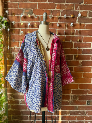 OOAK Winter Collection - Upcycled Smashing Pumpkins Vintage Kantha Jacket