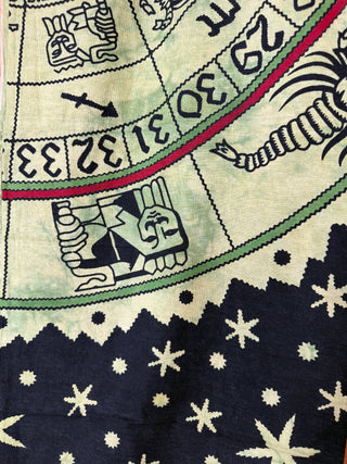 100% Cotton Zodiac Tie Dye Mandala Tapestry / Wall Hanging / Bedspread