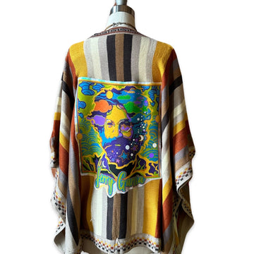 One Size Fits Most 70s Vibes Jerry Garcia Inspired Ruana Sweater Item: 1203