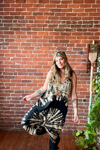 Ophelia Tie Dye Spiral  Jumpsuit / Overalls Multiple Colors Available- Fair Trade Made