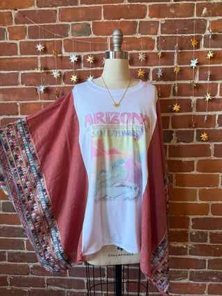 Arizona Upcycled Embroidered Poncho Top