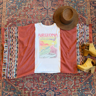 Arizona Upcycled Embroidered Poncho Top