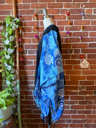 OOAK Autumn Collection- Upcycled Ed Sheeran Inspired Tie Dye Poncho Tee