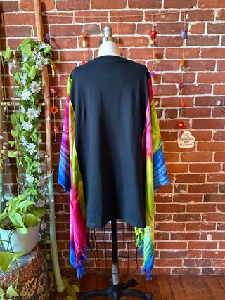 OOAK Autumn Collection- Upcycled Elvis Inspired Tie Dye Poncho Tee