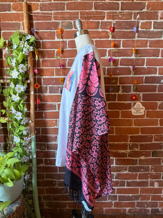 OOAK Autumn Collection- Upcycled Britany Spears Inspired Tie Dye Poncho Tee