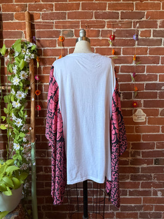 OOAK Autumn Collection- Upcycled Britany Spears Inspired Tie Dye Poncho Tee