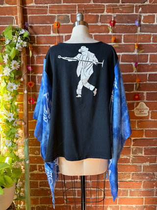 OOAK Autumn Collection- Upcycled Sawyer Brown Inspired Tie Dye Poncho Tee