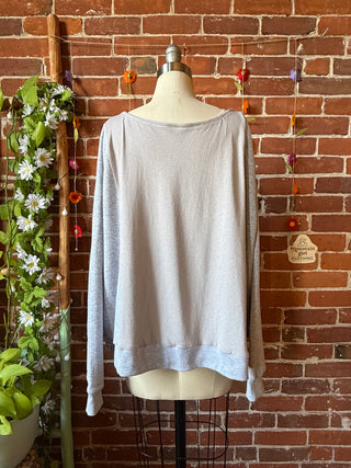OOAK Autumn Collection- Size Large Upcycled Ice cube Hybrid T Shirt / Sweatshirt Top