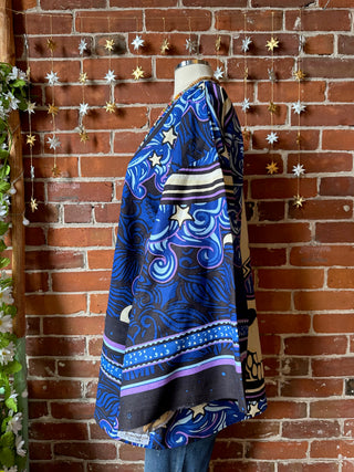 OOAK Autumn Collection - Upcycled Grateful Dead Inspired Celestial Bell Sleeve Robe