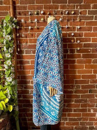 OOAK Autumn Collection - Upcycled Tapestry Mandala Bell Sleeve Robe