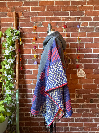 OOAK Autumn Collection - Upcycled Grateful Dead Inspired Poncho Hoodie