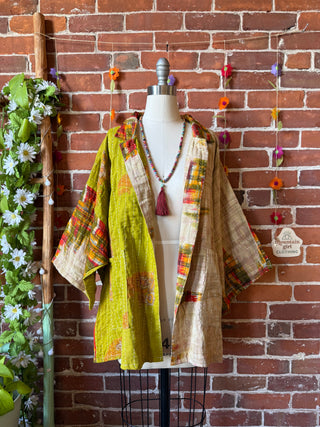 OOAK Summer Collection - Upcycled Beatles Inspired Vintage Kantha Jacket