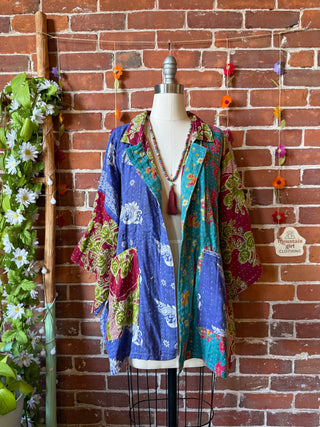 OOAK Summer Collection - Upcycled Johnny Cash Inspired Vintage Kantha Jacket