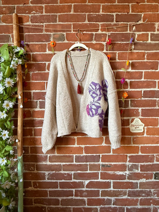 OOAK Autumn Collection - Upcycled Flower Market Cardigan