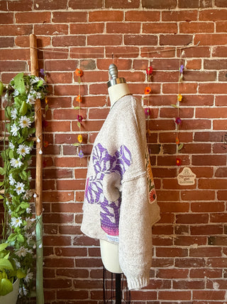 OOAK Autumn Collection - Upcycled Flower Market Cardigan