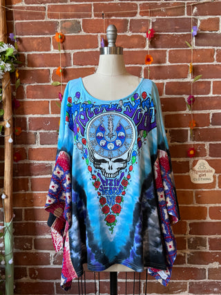 OOAK Autumn Collection- Grateful Dead Inspired Birdsong Wing Sleeve Style Kantha Poncho