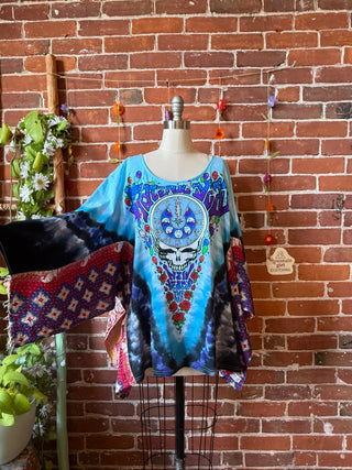 OOAK Autumn Collection- Grateful Dead Inspired Birdsong Wing Sleeve Style Kantha Poncho