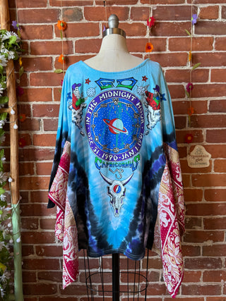 OOAK Autumn Collection- Grateful Dead Inspired Birdsong Wing Sleeve Style Kantha Poncho