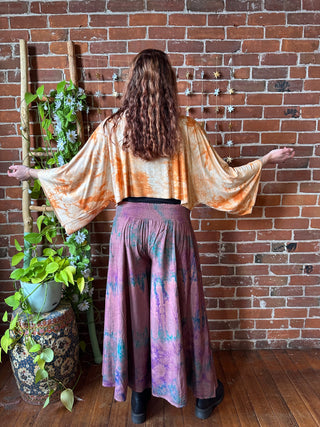 OOAK Winter Collection - Callisto Kantha Crescent Moon Crop Top