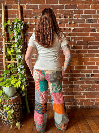 Sale! 100% Cotton Patchwork Pants Size Small