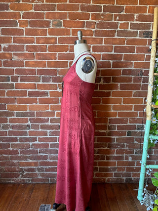 Free Size. Om Dress Red Clay