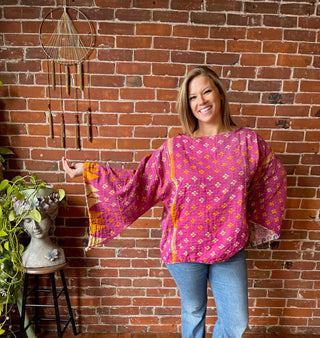 Into The Mystic Kantha Pullover Top Free Size Small-XL