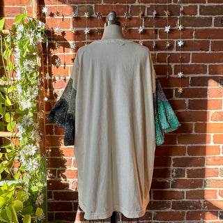 OOAK Winter Collection - Size 3XL Upcycled Free Spirit Bell Sleeve T-shirt