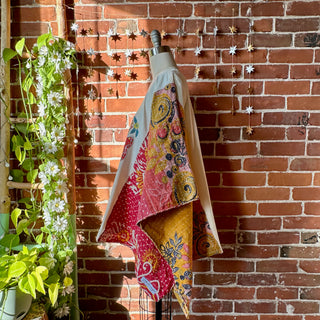 OOAK Winter Collection- Upcycled Free Spirit Kantha Poncho Sweatshirt