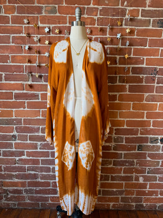 Rust Tie Dye Grateful Dead Inspired Kimono