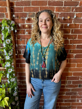Gemini Moons Tie Dye Cropped Top - Multiple Colors Available