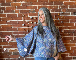 Cosmic Drift Reversible Kantha Poncho Top