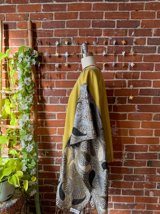 OOAK Autumn Collection- Upcycled The Band Inspired Pashmina Poncho Hi Lo Sweatshirt