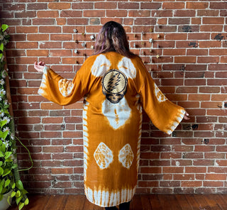 Rust Tie Dye Grateful Dead Inspired Kimono