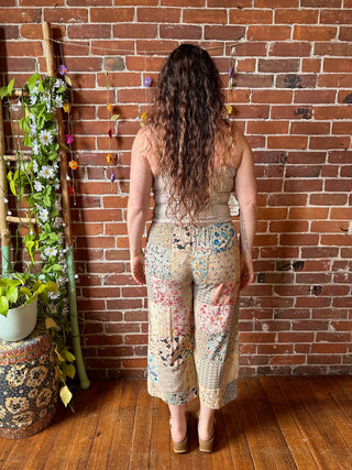 Sale!  Patchwork Cropped Pants Size Small