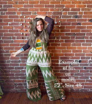 Morgana Kantha Bell Bottom Overalls / Jumpsuit