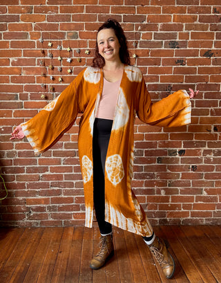 Rust Tie Dye Grateful Dead Inspired Kimono