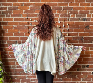 Stevie Nicks Inspired Mystical Botanical Flowy Bell Sleeve Top